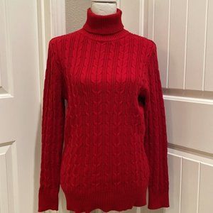 Red Turtleneck Sweater Size 